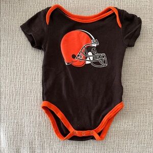 Brown & Orange Baby One-Piece Bodysuit Cleveland browns